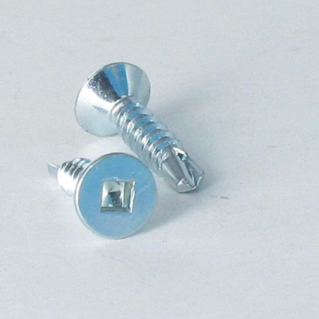 1 x Tornillo autoperforante cabeza fresada/testa svasat EMP cuadrado Huella cuadrada 2 4.8X50 Acero cincado blanco