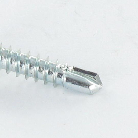 1 x Tornillo autoperforante cabeza cilíndrica EMPR cuadrada 4.2X13 Acero cincado blanco Huella cuadrada 2
