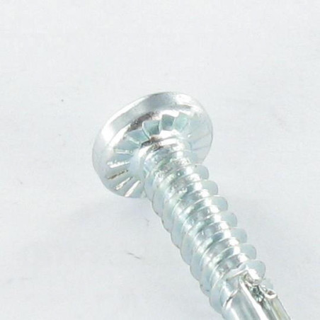1 x Tornillo autoperforante cabeza cilíndrica EMPR cuadrada 4.8X19 Acero cincado blanco Huella cuadrada 2