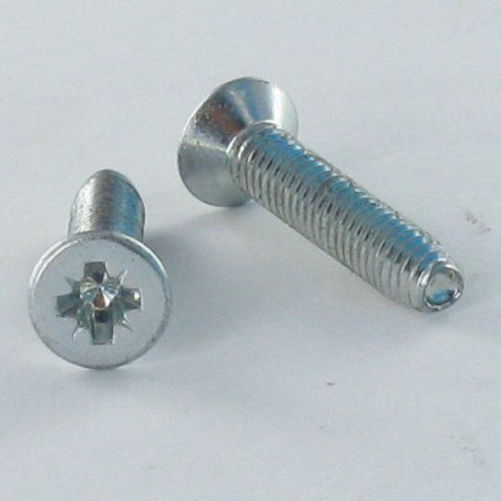 1 x Tornillo autorroscante cabeza fresada/testa svasat M5X20 Pozi PZ4 Acero cincado blanco