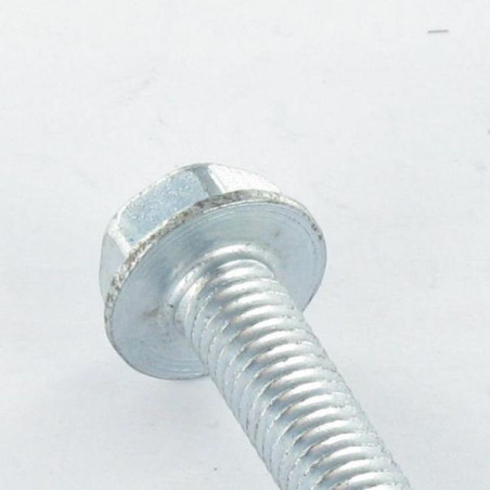 1 x Tornillo autorroscante cabeza hexagonal resalto reborde liso M8X25 Acero cincado blanco