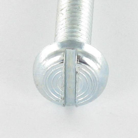 1 x Tornillo metales cabeza cilíndrica ancha ranura M4X8 Acero cincado blanco