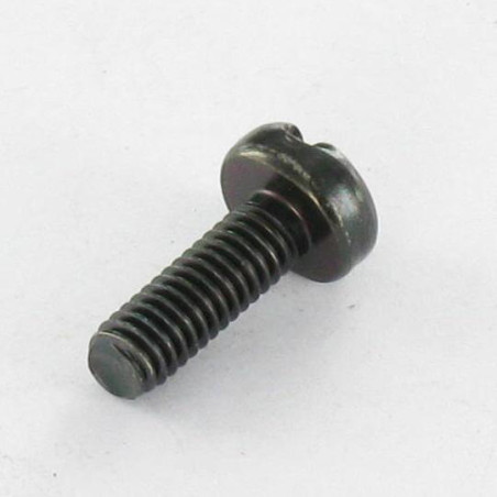 1 x Tornillo metales cabeza cilíndrica ancha ranura M4X12 Acero cincado negro