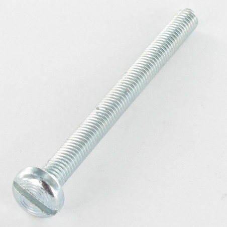 1 x Tornillo metales cabeza cilíndrica ancha ranura M5X10 Acero cincado blanco