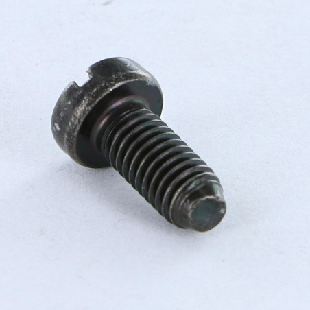 1 x Tornillo metales cabeza cilíndrica ancha ranura M5X12 BP Acero cincado negro
