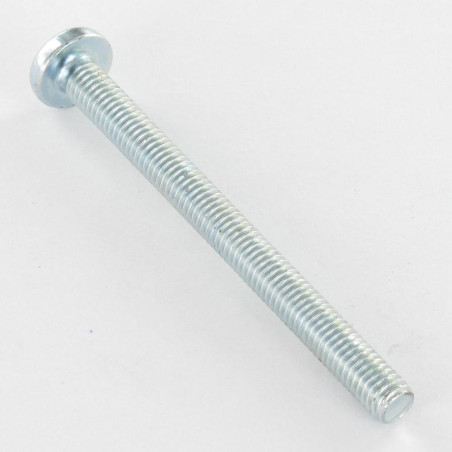1 x Tornillo metales cabeza cilíndrica ancha ranura M6X12 Acero cincado blanco
