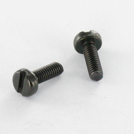1 x Tornillo metales cabeza cilíndrica ancha ranura M6X40 Acero cincado negro
