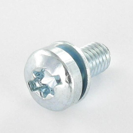 1 x Tornillo metales cabeza abovedada ancha T25/FEND M5X9+RD.IMPER Acero cincado blanco