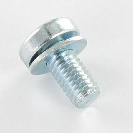 1 x Tornillo metales cabeza abovedada ancha T25/FEND M5X9+RD.IMPER Acero cincado blanco