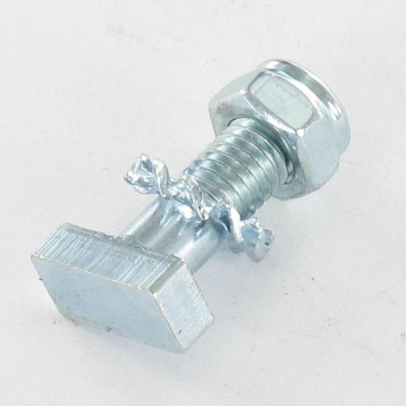 1 x Tornillo metales PARALELO M5X15+ECR FR+RD. con dentado exterior AZ Acero cincado blanco MI