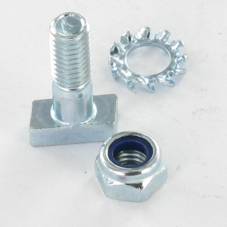 1 x Tornillo metales PARALELO M5X15+ECR FR+RD. con dentado exterior AZ Acero cincado blanco MI
