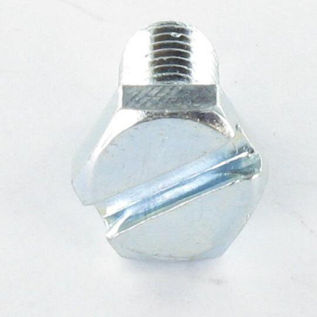 1 x Tornillo metales cabeza hexagonal ranura M6X16 punta guía cónico Zincado cr3 96 hbs sin óxido rojo