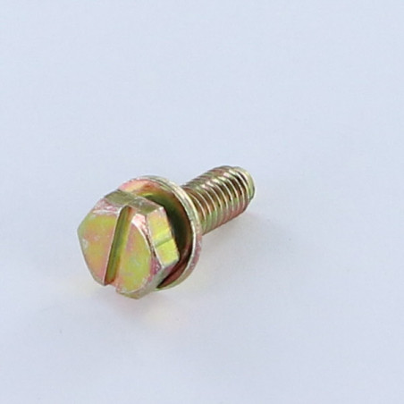 1 x Tornillo metales cabeza hexagonal ranura M6X18 con Arandela Bicromato