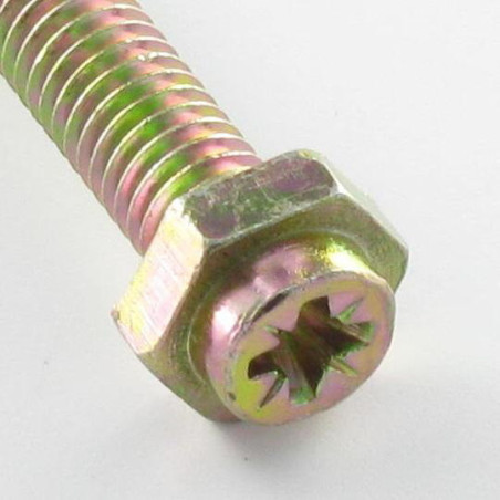 1 x Tornillo cassette cabeza hexagonal Pozi M6X45 Pozi 2 clase 6.8 Bicromato