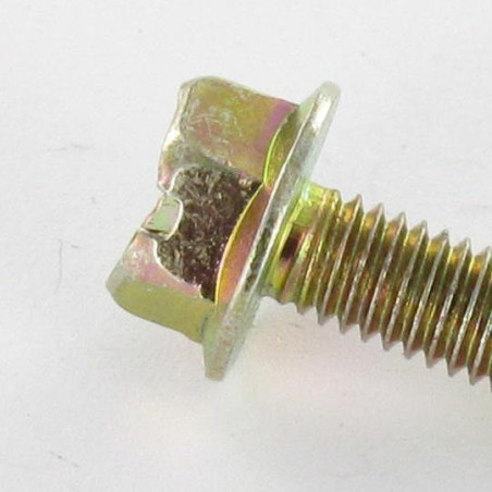 1 x Tornillo metales cabeza hexagonal M5X18 resalto reborde 11 ranura Bicromato
