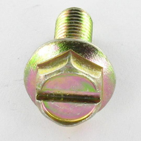 1 x Tornillo metales cabeza hexagonal M5X18 resalto reborde 11 ranura Bicromato