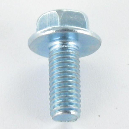 1 x Tornillo metales cabeza hexagonal M5X12 resalto liso 11 Clase 8.8 Acero cincado blanco
