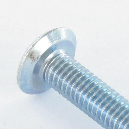 1 x Tornillo metales plano Pozi M6X50 punta troncocónico Acero cincado blanco