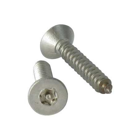 1 x Tornillo chapa Seguridad Inoxidable A2 cabeza fresada/testa svasat TORX T15 con tetón 3.5X16