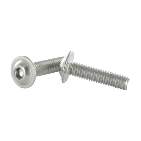 1 x Tornillo metales Cabeza Abombada con Hueco hexagonal resalto reborde M8X20 llave de 5 Inoxidable A2