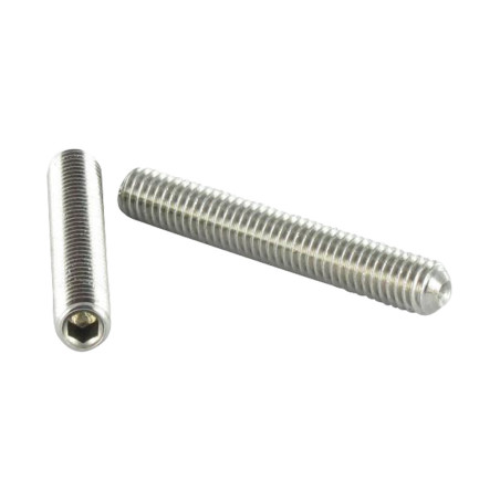 1 x Tornillo metales Inoxidable A2 sin cabeza seis lados hueco llave de 4 M8X20 punta convexa