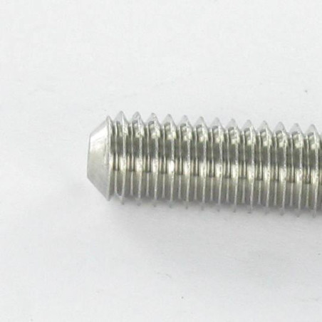 1 x Tornillo metales Inoxidable A2 sin cabeza seis lados hueco llave de 4 M8X20 punta convexa