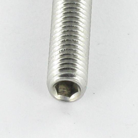 1 x Tornillo metales Inoxidable A2 sin cabeza seis lados hueco llave de 4 M8X40 punta convexa