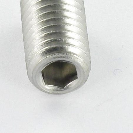 1 x Tornillo metales Inoxidable A2 sin cabeza seis lados hueco llave de 1.5 M3X12 punta cónica microtornillo