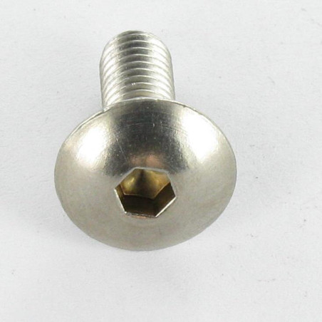 1 x Tornillo metales poelier cabeza redonda ancha llave de 4 M6X30 Inox