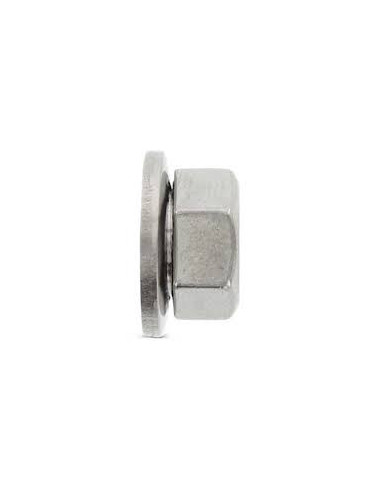 1 x Tuerca hexagonal M4 cautivo 10 Inoxidable A2