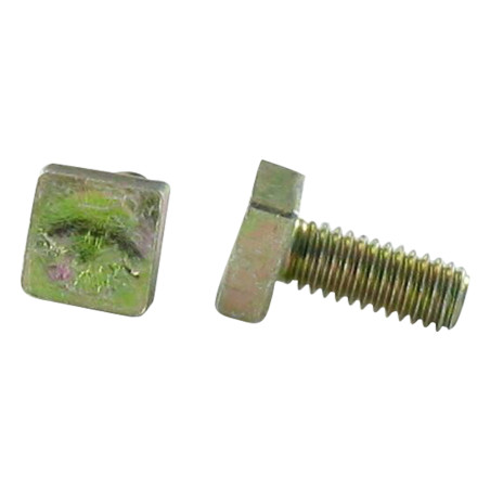 1 x Tornillo metales cabeza cuadrada 4X10 Acero cincado blanco cabeza 2.80 MÁXIMO