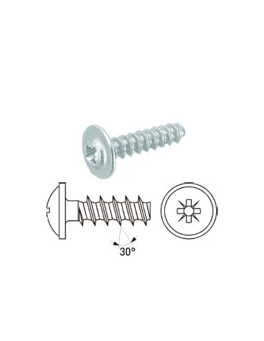 1 x Tornillo pvc Inoxidable A2 poelier cabeza...
