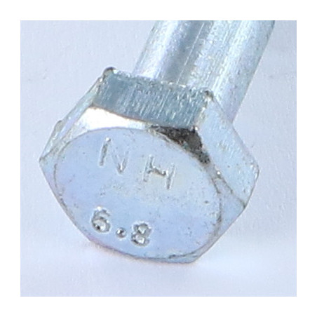 1 x Cuerpo de perno roscado parcial cabeza hexagonal M8X40 Clase 6.8 Acero cincado blanco Freno rosca