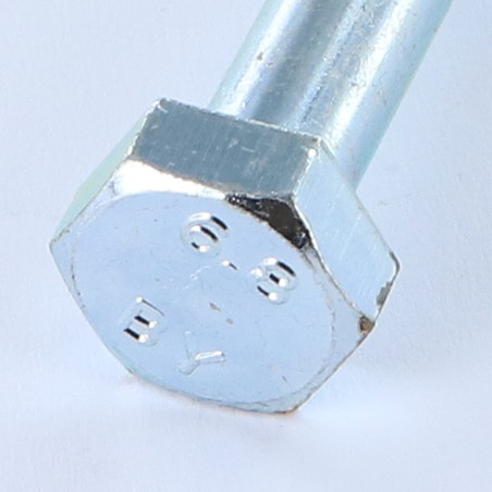 1 x Cuerpo de perno roscado parcial cabeza hexagonal M10X70 roscado en 12 Clase 6.8 Acero cincado blanco S/PL17