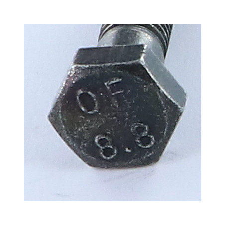 1 x Cuerpo de perno roscado parcial cabeza hexagonal M8X35 Clase 8.8 Acero cincado negro