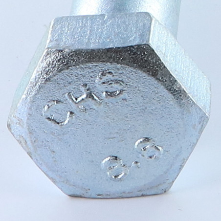 1 x Cuerpo de perno roscado parcial cabeza hexagonal M36X180 Clase 8.8 Acero cincado blanco