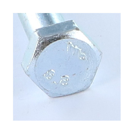 1 x Cuerpo de perno roscado parcial cabeza hexagonal M10X45 Clase 8.8 Acero cincado blanco