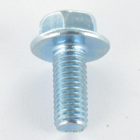 1 x Tornillo metales cabeza hexagonal M8X16 resalto liso 18 Clase 8.8 Acero cincado blanco