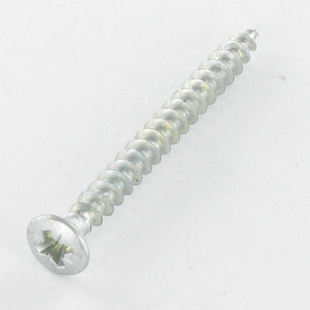 1 x Tornillo madera aglomerado cabeza fresada abombada Pozi 4X25 Acero cincado blanco