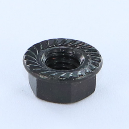 1 x Tuerca resalto dentado M12 Acero cincado negro