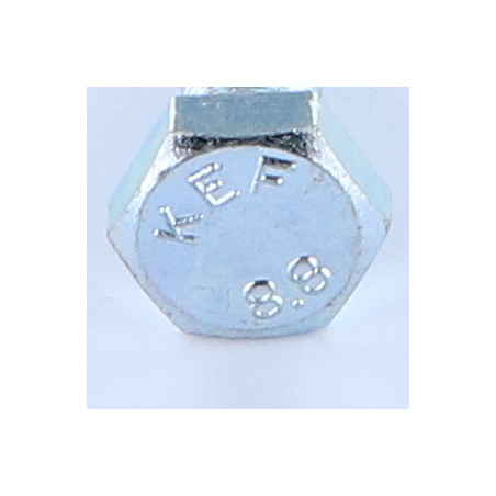1 x Tornillo metales cabeza hexagonal M12X25 roscado total Clase 8.8 paso fino paso de 125 Acero cincado blanco
