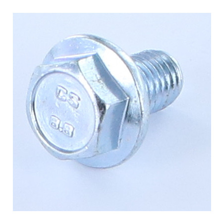 1 x Tornillo metales cabeza hexagonal M12X40 resalto reborde dentado Acero cincado blanco