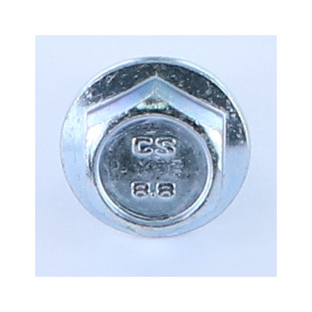 1 x Tornillo metales cabeza hexagonal M12X40 resalto reborde dentado Acero cincado blanco