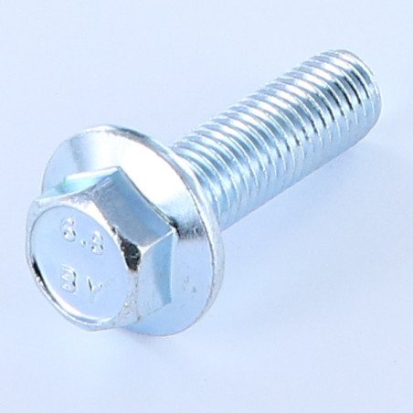 1 x Tornillo metales cabeza hexagonal M12X40 resalto reborde dentado Acero cincado blanco