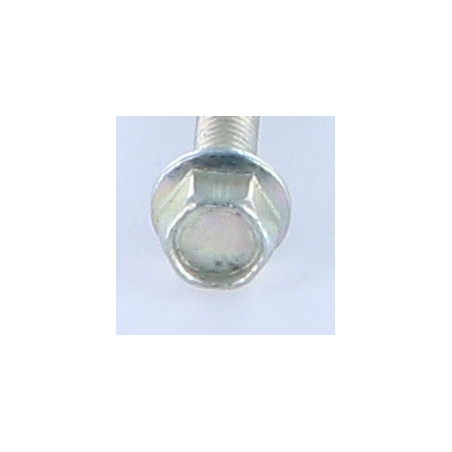 1 x Tornillo metales cabeza hexagonal M8X30 Acero cincado blanco resalto reborde dentado