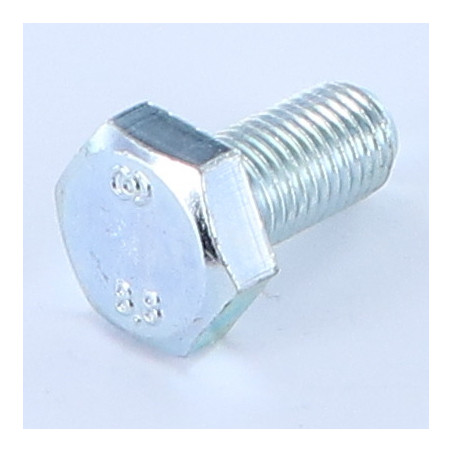 1 x Tornillo metales cabeza hexagonal M10X20 roscado total Clase 8.8 paso fino paso de 125 Acero cincado blanco