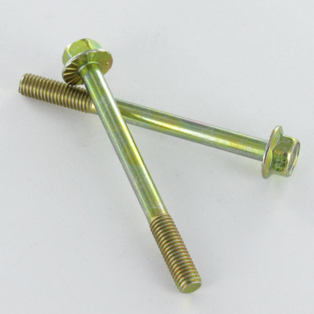 1 x Cuerpo de perno roscado parcial estructura cabeza hexagonal resalto reborde M16X225 Bicromato