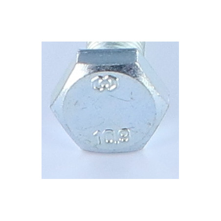1 x Tornillo metales cabeza hexagonal M14X40 clase 10.9 roscado total paso fino paso de 150 Acero cincado blanco