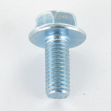 1 x Tornillo metales cabeza hexagonal M6X40 resalto liso Acero cincado blanco roscado parcial