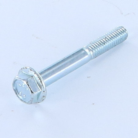 1 x Tornillo metales cabeza hexagonal M6X45 resalto liso Acero cincado blanco